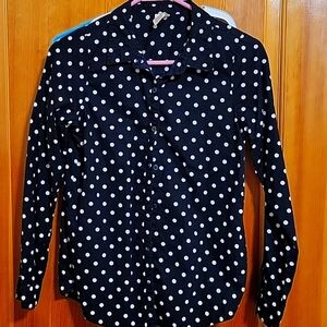 Girls long sleeve button up shirt size 14/16